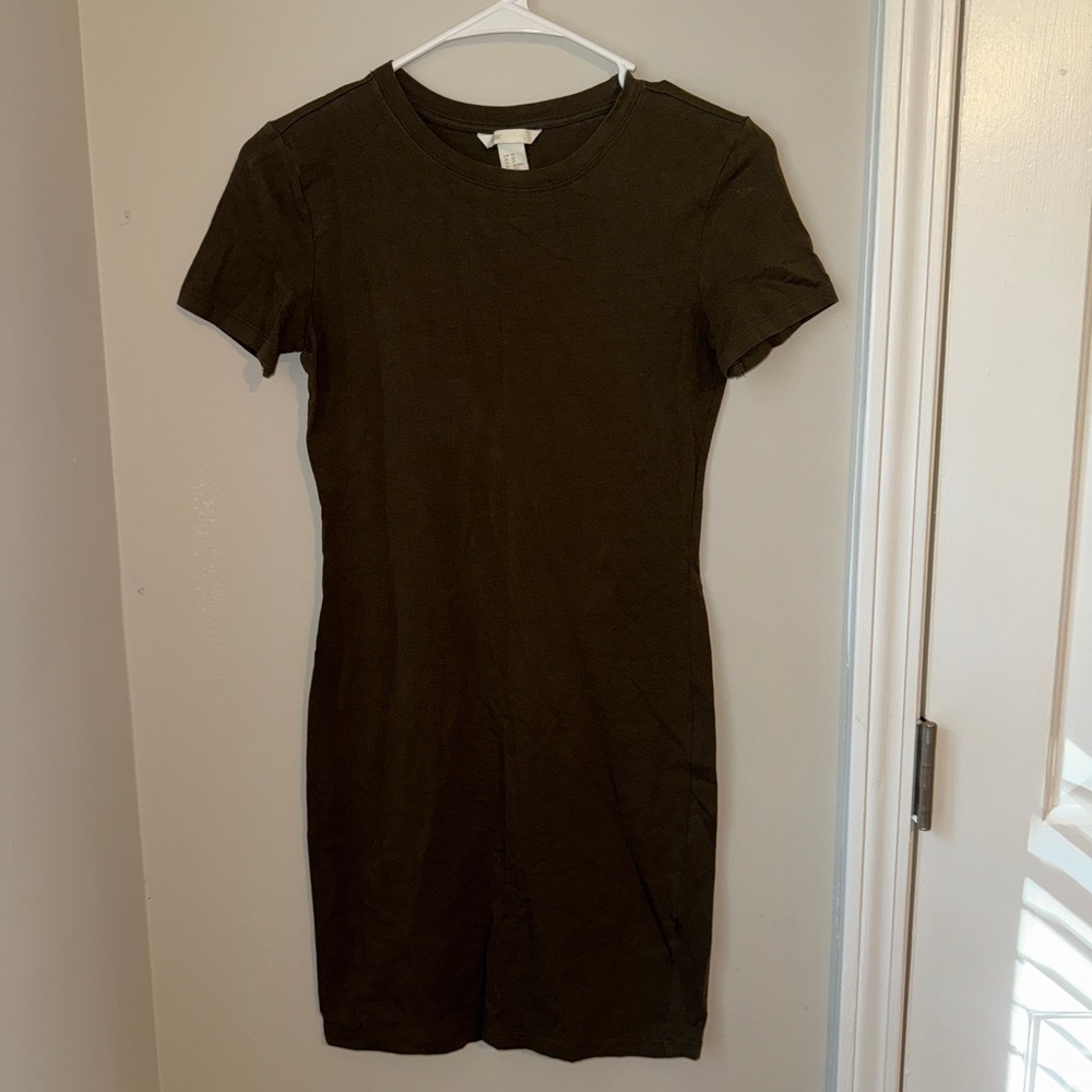 Bodycon Dark Green T-shirt Dress